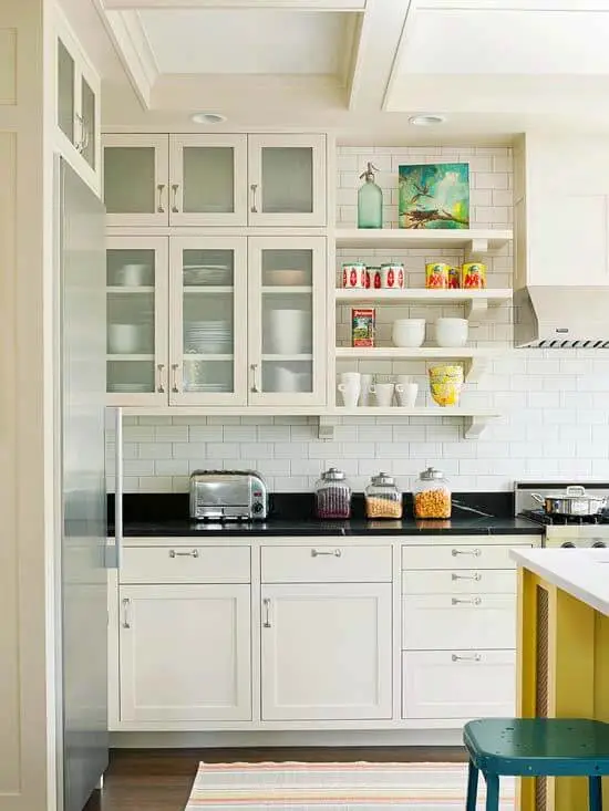 Ceiling-mounted kitchen cabinets