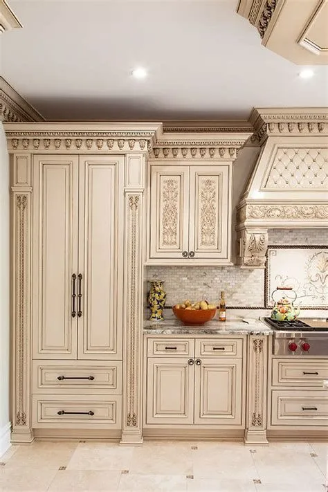 White and clean kitchen cabinets