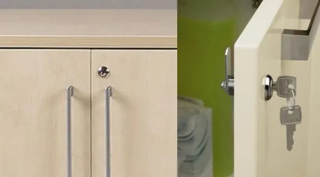 how to lock kitchen cabinets