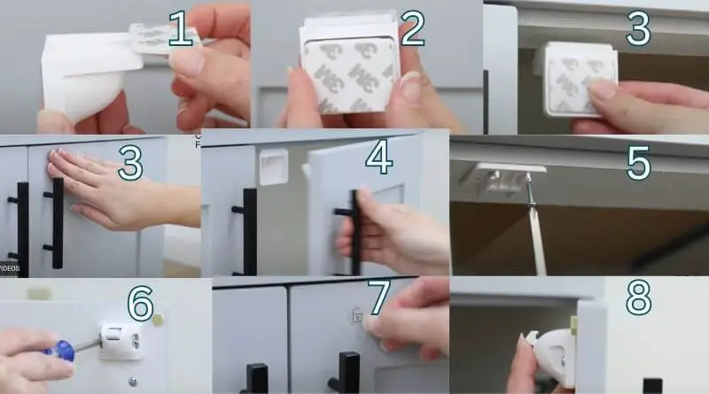 how to install child-proof magnetic locks