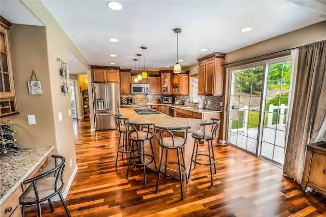 an elegant brown kitchen design