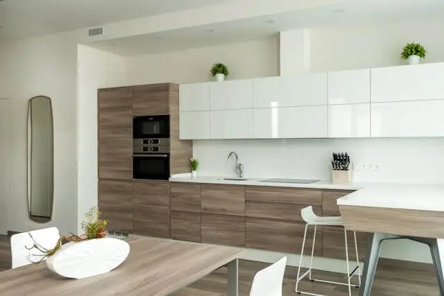 a beautiful white kitchen