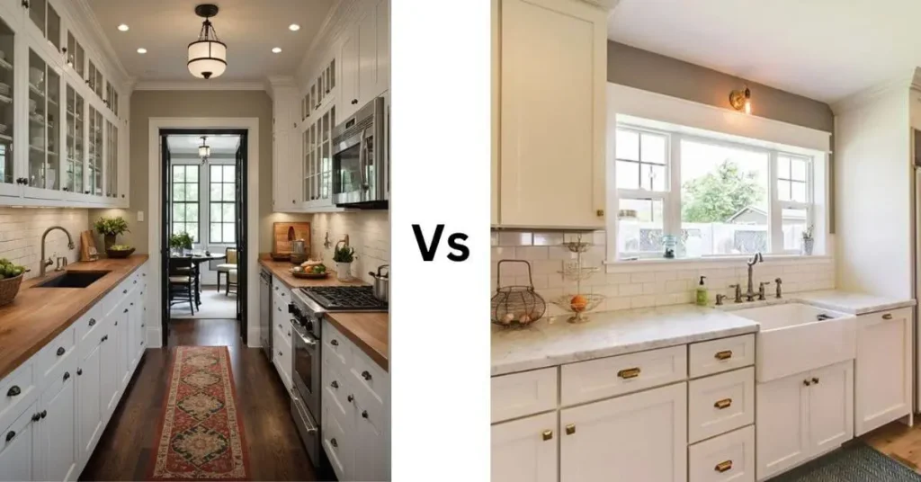 single-line vs gallay kitchen